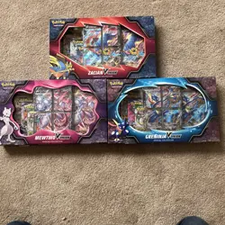 Pokemon TCG: Mewtwo Greninja Zacian V-UNION Special Collection Box Set Of 3 - Image 1