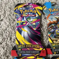 4x Pokemon TCG Mega Evolution Base Set Sleeved Packs BRAND NEW Art Set - Image 2