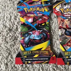 4x Pokemon TCG Mega Evolution Base Set Sleeved Packs BRAND NEW Art Set - Image 4