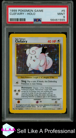CLEFAIRY-HOLO POKEMON GAME 1999 5 PSA 9 - Image 1