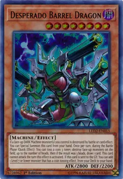 Desperado Barrel Dragon - LED2-EN015 - Ultra Rare - 1st Edition NM Yugioh Legend - Image 1