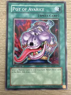 Yu-Gi-Oh Pot of Avarice SDZW-EN026 LP 1st - Image 1