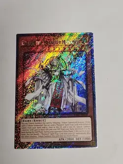 Yugioh Ehther the Heavenly Monarch Platinum Secret Rare RA04-EN018 - Image 1