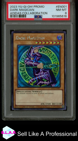 DARK MAGICIAN ADIDAS COLLABORATION YU-GI-OH! PROMO 2023 EN001 PSA 8 - Image 1