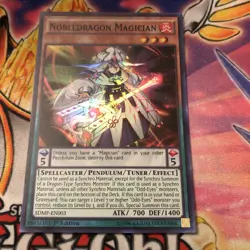 Yugioh! Nobledragon Magician - SDMP-EN003 - Super Rare - 1st Edition Near Mint, - Image 1