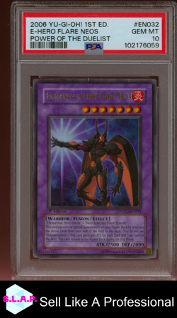 ELEMENTAL HERO FLARE NEOS YU-GI-OH! POWER OF THE DUELIST EN032 2006 EN PSA 10 - Image 1