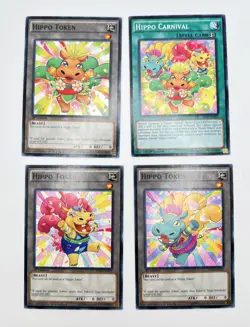 Hippo Token x3 Hippo Carnival x1 YuGiOh! 1st Edition LP YS16-ENT 01 02 03 EN023 - Image 1
