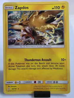 Zapdos 40/181 Non Holo Team Up Pokemon Card NM - Image 1