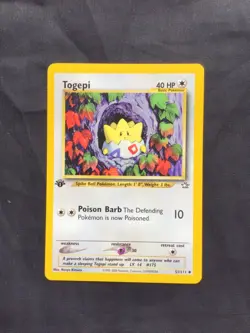 Pokemon Cards: Neo Genesis 1st Edition Uncommon: Togepi 51/111 - Image 1