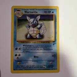 Wartortle Gold W Stamp Stamped Pokemon Card - WOTC Promo - Base 2 - 63/130 - NM - Image 1