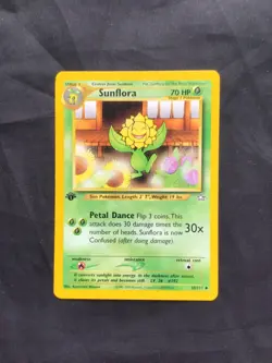 Pokemon Cards: Neo Genesis 1st Edition Uncommon: Sunflora 50/111 - Image 1