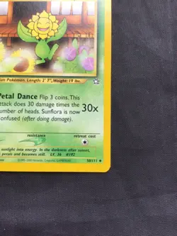 Pokemon Cards: Neo Genesis 1st Edition Uncommon: Sunflora 50/111 - Image 4