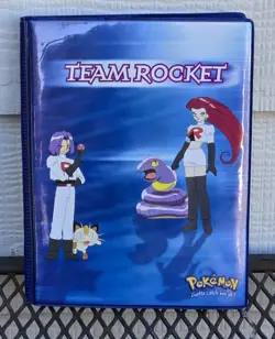 Toy Site Pokemon Vintage Pocket Binder 2000-Team Rocket w/Trainer Cards - Image 1