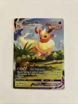 Flareon VMAX Single Strike Pokemon Card 320 HP Max Detonate Attack - Image 1