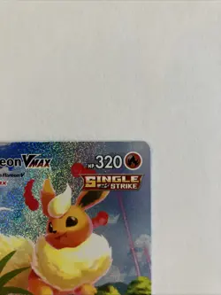Flareon VMAX Single Strike Pokemon Card 320 HP Max Detonate Attack - Image 4