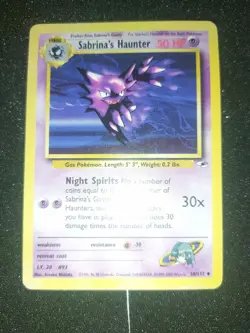 Sabrina's Haunter - 58/132 - Uncommon Unlimited Gym Heroes - Pokemon Card - LP - Image 1