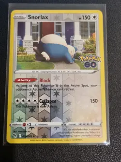 Pokemon Go - Rare Reverse Holo - TCG Card - Snorlax 055/078 - Image 1