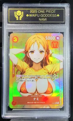 NAMI One Piece Waifu Goddess CUSTOM CARD Gold/Black Label - Image 2