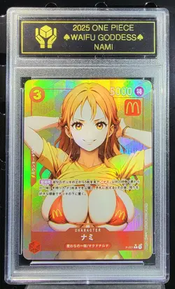 NAMI One Piece Waifu Goddess CUSTOM CARD Gold/Black Label - Image 3