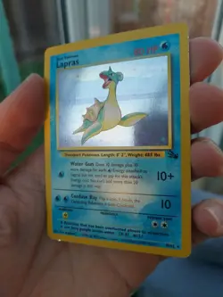 Pokemon TCG Lapras Fossil Holo Rare Card WOTC 10/62 Series LP - Image 4