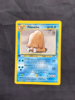 Pokemon Cards: Neo Genesis 1st Edition Uncommon: Piloswine 44/111 - Image 1