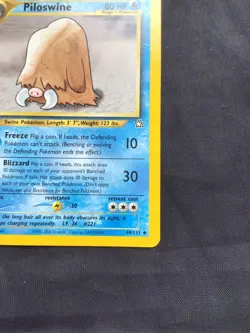 Pokemon Cards: Neo Genesis 1st Edition Uncommon: Piloswine 44/111 - Image 4