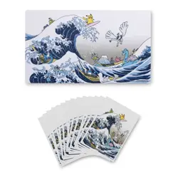 Pokemon Center Great Wave Pikachu & Friends Playmat and Card Sleeves Sealed NEW - Image 1