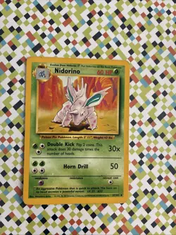 Pokemon TCG Nidorino Base Set 37/102 Regular Unlimited Uncommon NM Vintage Card - Image 2