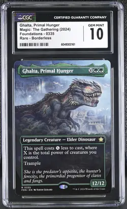 GHALTA, PRIMAL HUNGER Foundations Borderless Rare CGC 10 MTG EDH [Nostalgium] - Image 1
