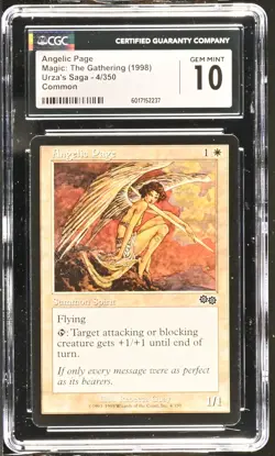 ANGELIC PAGE Urza's Saga CGC 10 Rebecca Guay MTG [Nostalgium] - Image 1