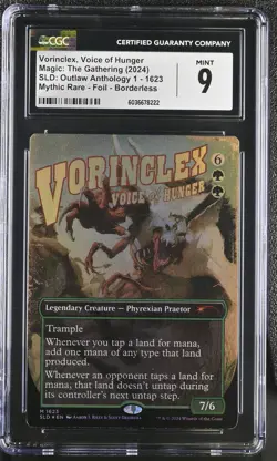 VORINCLEX, VOICE OF HUNGER Secret Lair Foil Outlaw Anthology CGC 9 MTG [Nos] - Image 1