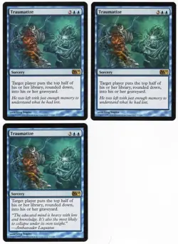 Traumatize x3 3x Various Sets ( M10 M11 ) Blue Rare Sorcery MTG NM AZ1 - Image 1