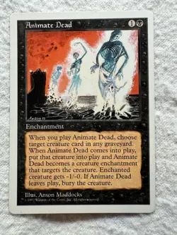 MTG - Animate Dead - MTG Core Set 5th Edition - LP - Free Shipping! - Image 1