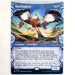 Mockingbird Bloomburrow Showcase Rare Blue Creature Bird Bard M/NM MTG - Image 1