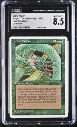 CRAW WURM 4th Edition CGC 8.5 Vintage MTG [Nostalgium] - Image 1