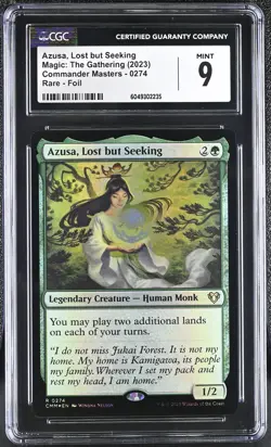 AZUSA, LOST BUT SEEKING Commander Masters Foil Rare CGC 9 MTG EDH [Nostalgium] - Image 1