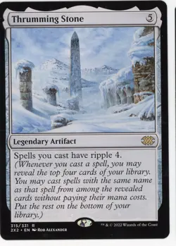 2022 Magic the Gathering Thrumming Stone Legendary Artifact Near Mint - Image 1