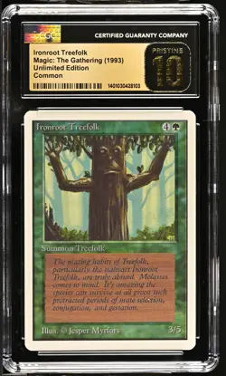 IRONROOT TREEFOLK Unlimited CGC 10 Pristine MTG [Nostalgium] - Image 1