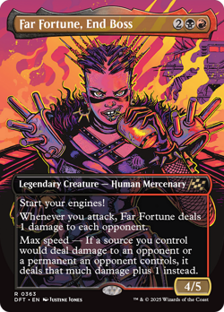 Far fortune, End Boss (Borderless) [Aetherdrift] Magic MTG - Image 1