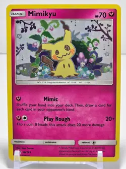 POKEMON Mimikyu SM163 Sun & Moon Black Star Promo Holo Rare 2019 - Image 2