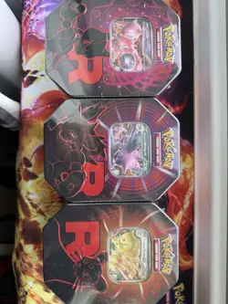Pokemon TCG: Team Rocket Tin Destined Rivals - Set of 3 - Brand New & Sealed ✅ - Image 1