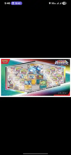 -NEW- Pokemon Prismatic Evolutions Lucario Ex & Tyranitar Ex Premium Collection - Image 1