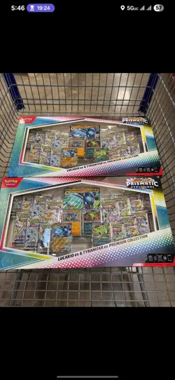 -NEW- Pokemon Prismatic Evolutions Lucario Ex & Tyranitar Ex Premium Collection - Image 2