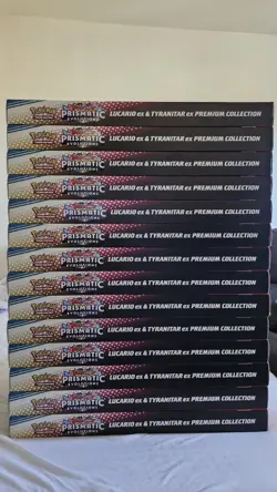 -NEW- Pokemon Prismatic Evolutions Lucario Ex & Tyranitar Ex Premium Collection - Image 4
