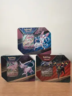 Sword & Shield Pokemon V Heroes Tins Set 3 SEALED - Image 1