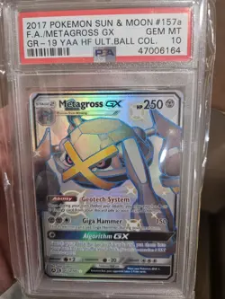 Pokemon PSA 10 GEM MINT Shiny Metagross GX Promo 157a/145 Ultra Ball Premium - Image 1