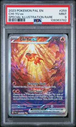 2023 POKEMON PAL EN-PALDEA EVOLVED SPECIAL ILLUSTRATION RARE CHI-YU EX PSA 9 - Image 1