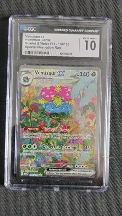 CGC 10 GEM MINT Venusaur 198/165 EX SIR Special Illustration Rare Pokemon 151 - Image 1