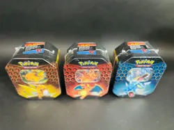 Pokemon Hidden Fates GX Tins Art Set of 3 Full Sealed Charizard Raichu Gyarados - Image 2
