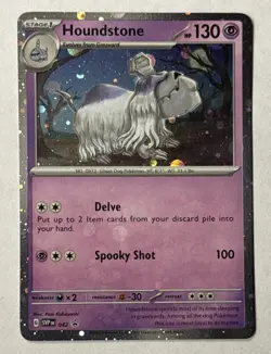 2023 Pokemon TCG Houndstone Cosmos Holo Black Star Promo SVP 042 Obsidian Flames - Image 1